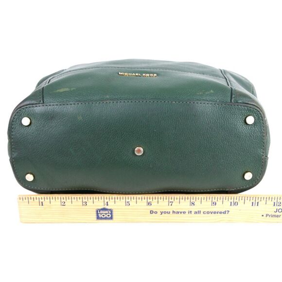 Michael Kors GREEN GENUINE LEATHER THREE COMPARTMENTS SHOULDER BAG TOTE HANDBAG - Picture 13 of 15